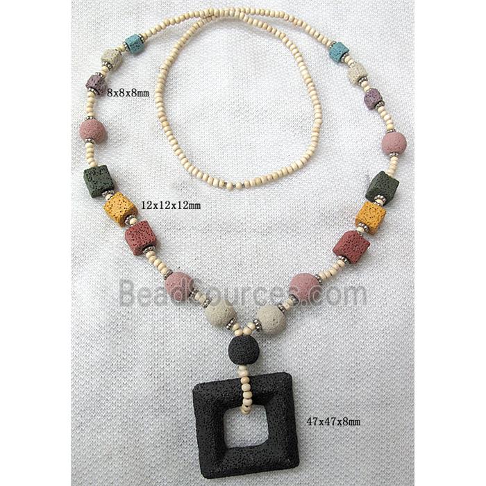 Handmade Lave Necklace