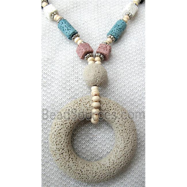 Handmade Lave Necklace