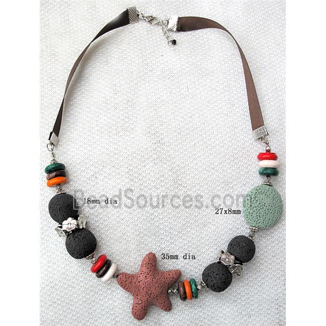 Handmade Lave Necklace