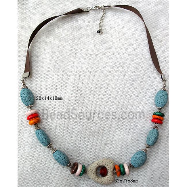 Handmade Lave Necklace