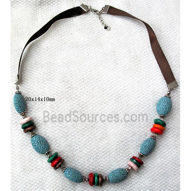 Handmade Lave Necklace