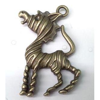 Tibetan silver animal pendant, non-nickel, bronze