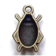 Tibetan silver beetle pendant non-nickel, bronze