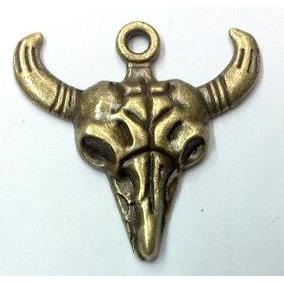 tibetan silver bullhead pendants non-nickel, bronze