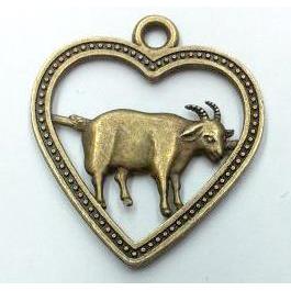 tibetan silver pendant, Chinese Zodiac Sheep