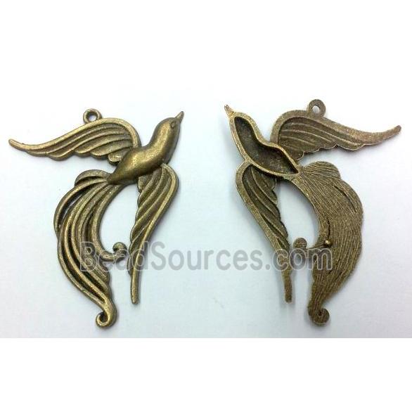 tibetan silver phoenix pendants non-nickel, bronze