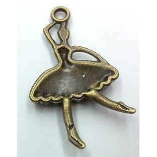 tibetan silver dancer pendant non-nickel, bronze