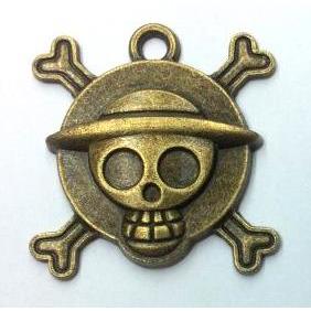 tibetan silver skull pendant non-nickel, bronze