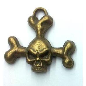 tibetan silver skull pendant non-nickel, bronze