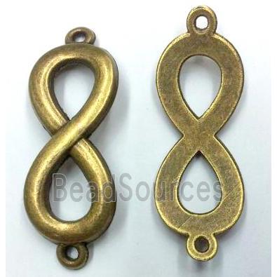 tibetan silver infinity connector non-nickel, bronze