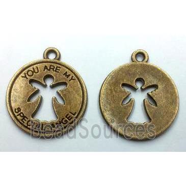 special angel, tibetan silver pendant non-nickel, bronze