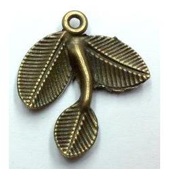 tibetan silver leaf pendant non-nickel, bronze