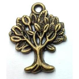 tree of life, tibetan silver pendant non-nickel, bronze