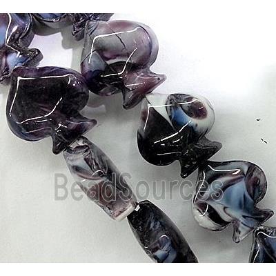 Plated Lampwork glass bead