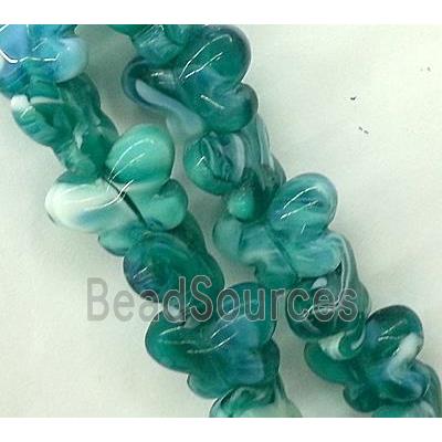 Plated Lampwork glass bead, butterfly