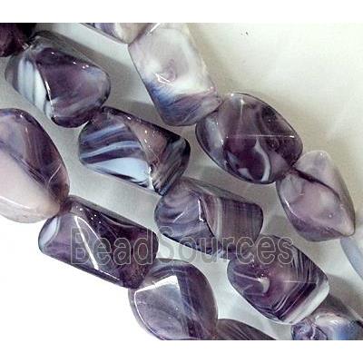 Plated lampwork glass bead, erose