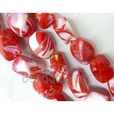 Plated lampwork glass bead, erose