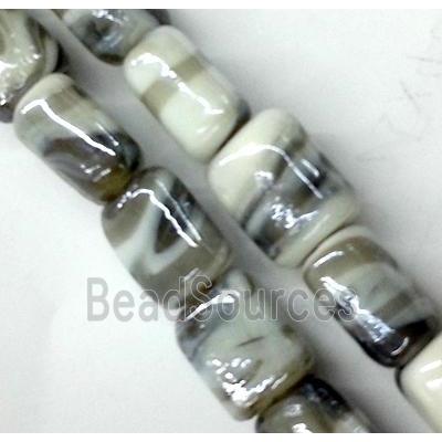 Plated lampwork glass bead