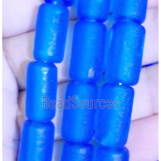 matte lampwork bead, tube