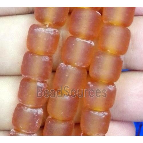 matte lampwork bead, tube