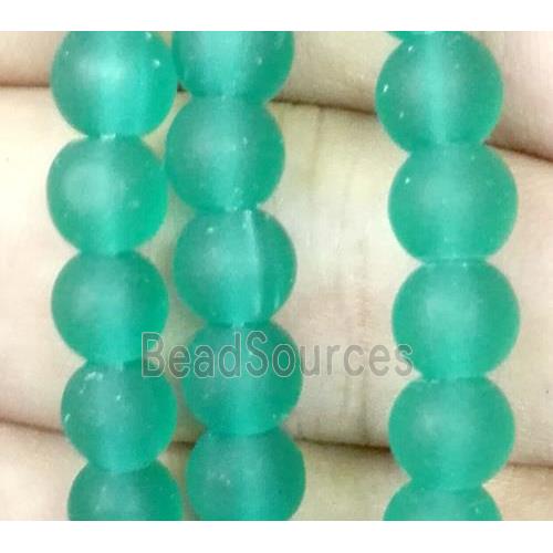 matte lampwork bead, round