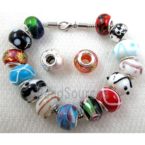 lampwork glass beads, mixed color