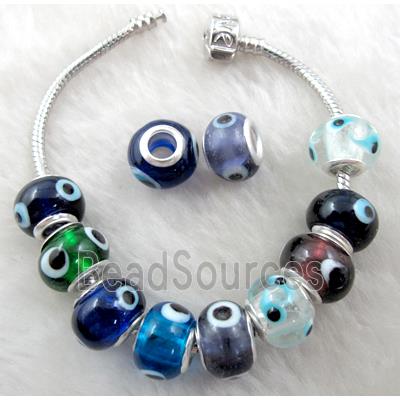 mixed Evil Eye Beads, lampwork glass