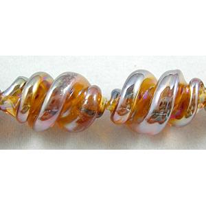 Handmade Plated with Color Twist Lampwork Beads