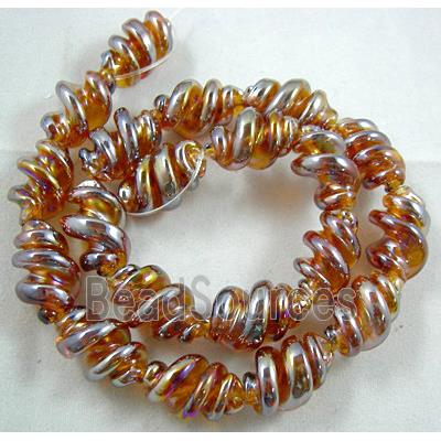 Handmade Plated with Color Twist Lampwork Beads