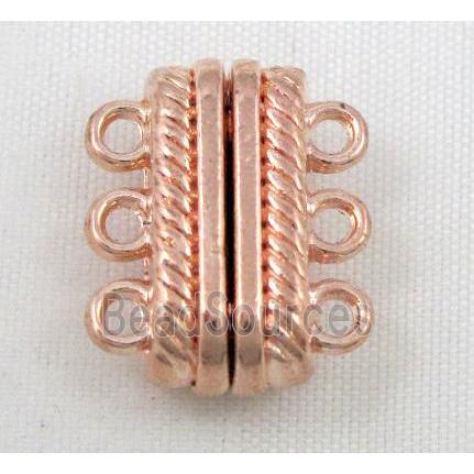 Magnetic alloy connector clasp, red copper