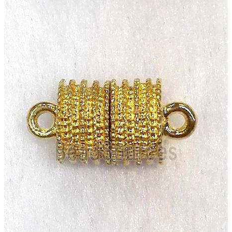 Magnetic alloy connector clasp, gold plated