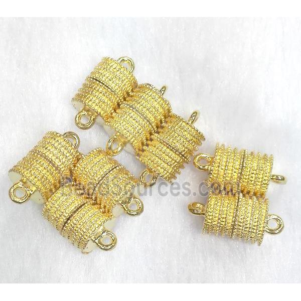 Magnetic alloy connector clasp, gold plated