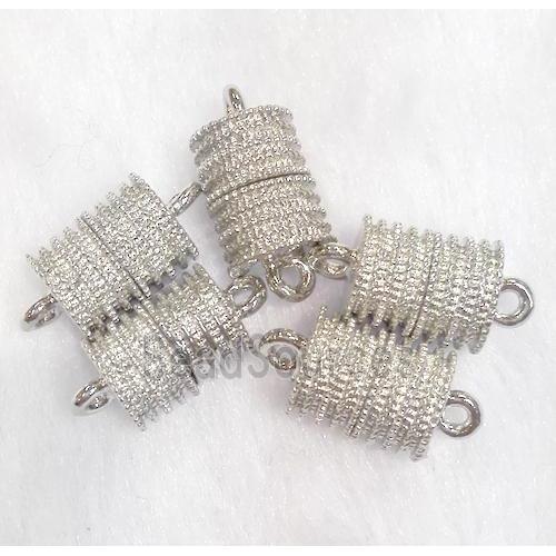 Magnetic alloy connector clasp, gold plated