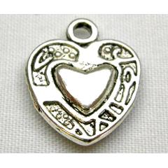 Tibetan Silver Heart Pendant Non-Nickel