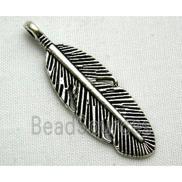 Tibetan Silver leaf Pendants Non-Nickel