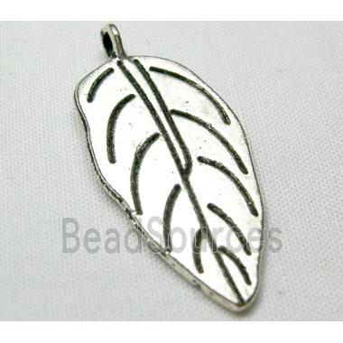 Tibetan Silver leaf Pendants Non-Nickel