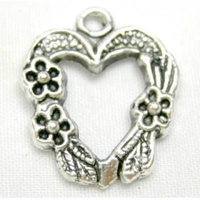 Tibetan Silver Heart Pendant Non-Nickel