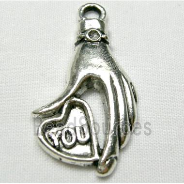 Tibetan Silver Lover Hand Non-Nickel