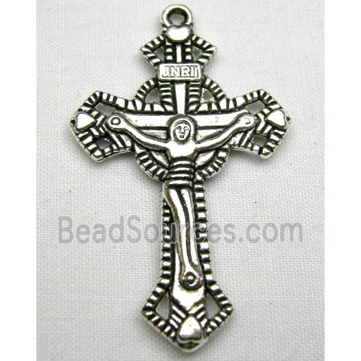 Tibetan Silver Latin Cross non-nickel