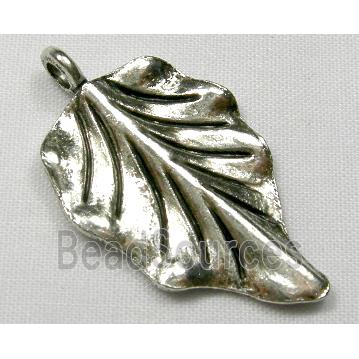 Tibetan Silver leaf Pendants Non-Nickel