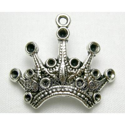 Tibetan Silver Royal Crown Charms non-nickel