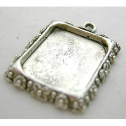 Tibetan Silver Photo Frame Charms Non-Nickel