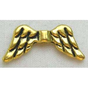 Golden Tibetan Silver Angel Wing beads