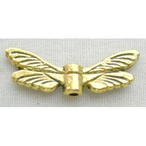 Tibetan Silver Angel Wing Charms, Golden