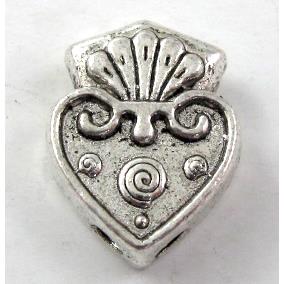 heart, Tibetan Silver Spacers Non-Nickel