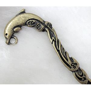 Bronze Bookmark, Tibetan Silver Non-Nickel