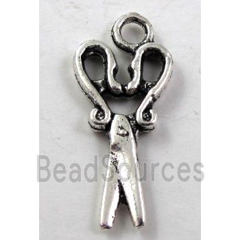 scissors, Tibetan Silver pendant non-nickel