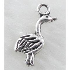 Crane, Tibetan Silver Pendant Non-Nickel