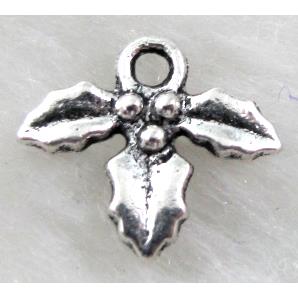 leaf clover, Tibetan Silver pendant non-nickel