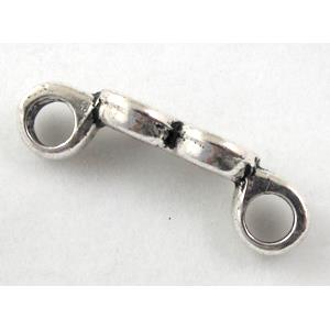 Connector with cameo-tray, tibetan silver Non-Nickel